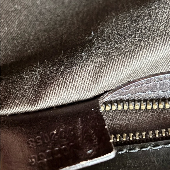 EUC Gucci Vintage Beige and Dark Brown Canvas and Leather Signature Tote Bag - Picture 11 of 12